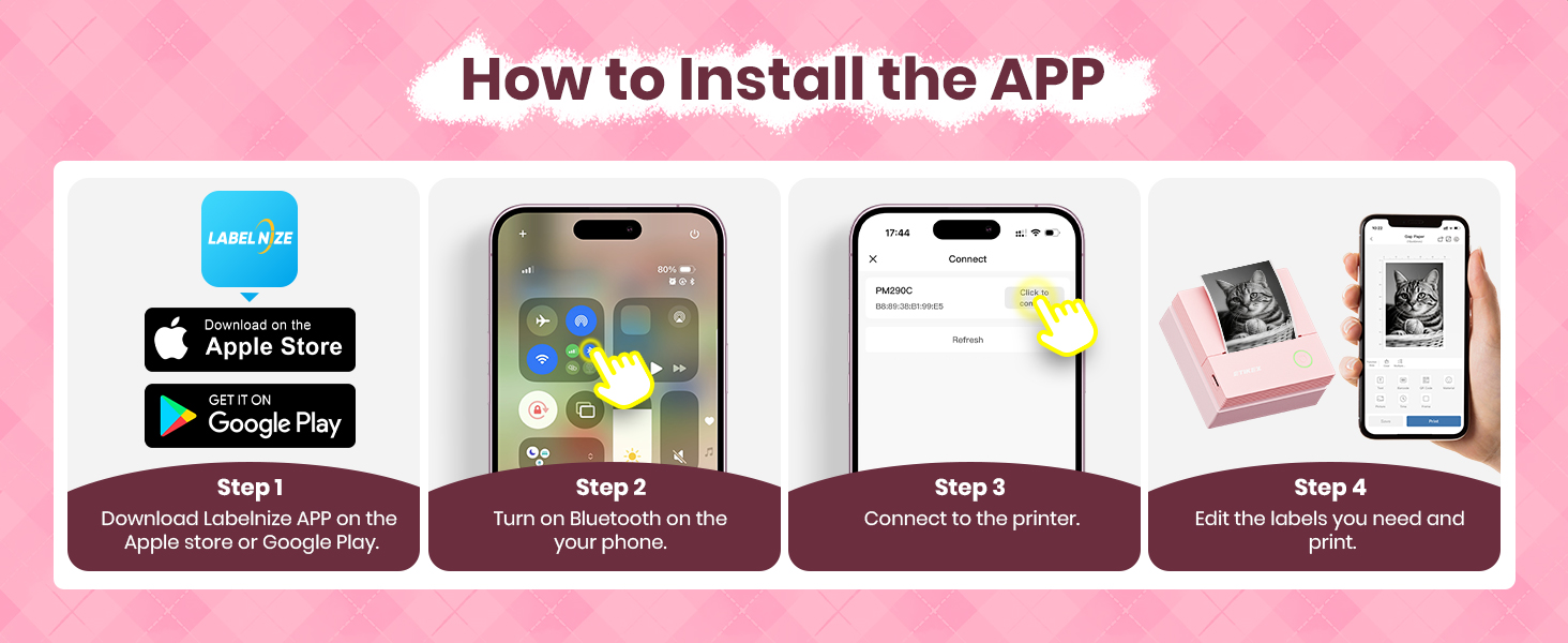 ETIKEZ pm290c sticker printer print pod portable sticker printer mini printer