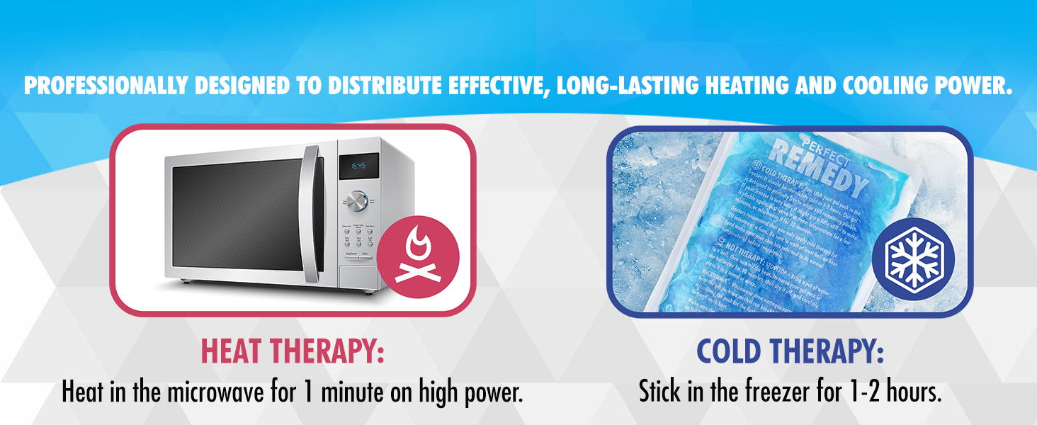 Ice gel packs double as hot compresses, delivering heat therapy to soothe aches & boost circulation.
