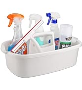 Cleaning Supplies Caddy, Cleaning Supply Organizer with Handle, Plastic Bucket for Cleaning Produ...