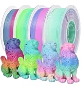 RAMBERY 4 Colors Matte Rainbow PLA 3D Printer Filament Bundle Fast Color Change 3D Printing Filam...