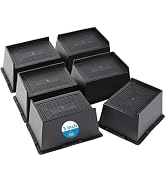 EGTTGIN Bed Risers 2 inch, 3 inch, 4 inch, 5 inch, 6 inch Heavy Duty, Oversized Furniture Riser f...