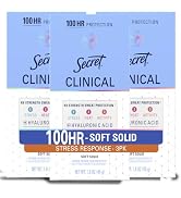 Secret Clinical Strength Antiperspirant Deodorant for Women, Stress Response, 3X Stress & 72hr Sw...