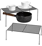 Lonian Kitchen Cabinet Organizer Shelf, 2 Pack Counter Storage Shelf Kitchen Cupboard Organizer R...