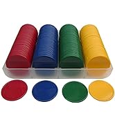 Smartdealspro Opaque 1 1/2 Inch Plastic Counting Counters Poker Chips for Casino Card Games