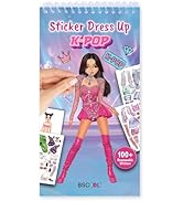 BSCOOL Sticker Dress up K-Pop - Sticker Activity Book for Kids. Learn Girls Fashion Design with S...