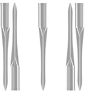 Windscreen4less Fence Post Anchor Ground Spikes 1-5/16'' ID Round Pole Holder Socket Sleeve for D...