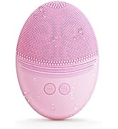 EZBASICS Sonic Facial Cleansing Brush Made with Ultra Hygienic Soft Silicone, Waterproof Sonic Vi...