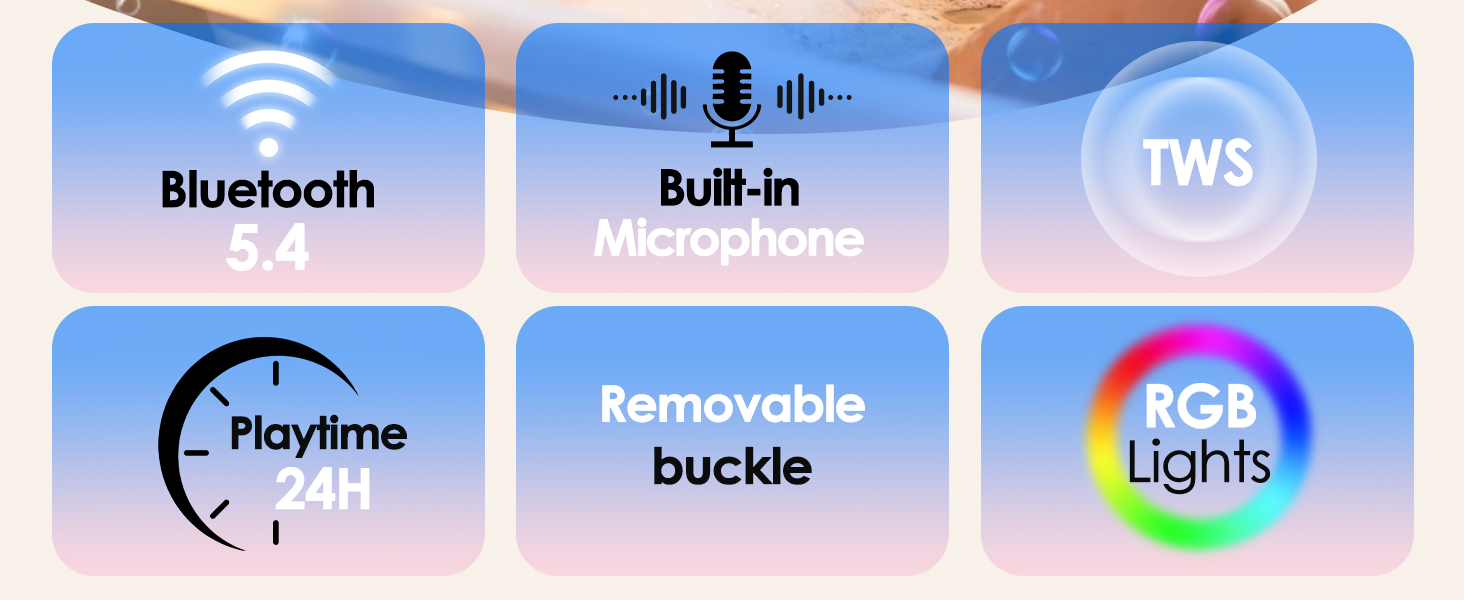Shower Speaker Portable Small Clip-on