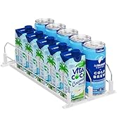 Puricon Drink Organizer for Fridge Pusher Glide, Spring Loaded Fridge Drink Dispenser, Self Pushi...