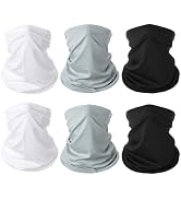 6 Pieces Summer Face Cover Scarf Mens Neck Gaiter For Men Women UV Protection Face Breathable Sun...