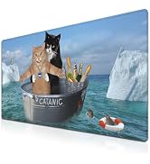 Samgula XXL Mouse Pad Funny Cats Desktop Computer Mat, Large Desk Pads Computer Desk Mat, Work Ta...
