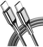 DIOOEER Pet Proof USB C to USB C Charger Cable 3.3FT - Metal Braided Durable, 60W PD Fast Chargin...