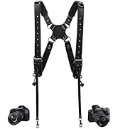 4J LEDR Camera Harness for 2 Cameras Small Size,Dual Shoulder Leather Camera Strap,Double Leather...