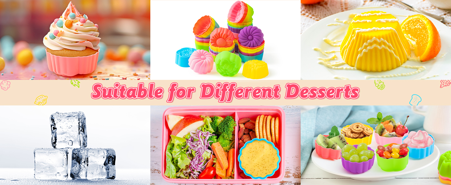 Multi Flower-Shaped Baking Cups