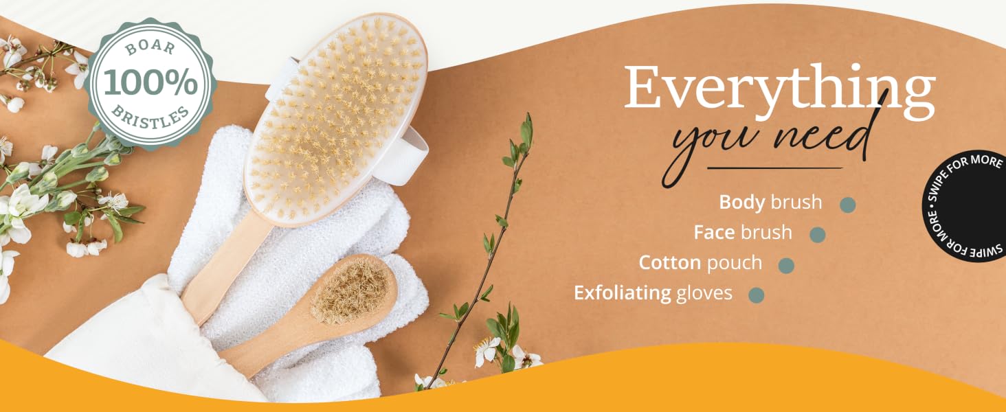 dry brushing body brush for lymphatic drainage, bath brush, dry brush, exfoliator