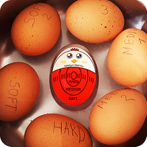 soft hard boiled egg timer that changes color when done