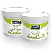 Dr.Easy Pet Ear Grooming Wipes 240ct for Dogs &Cats Fragrance Free,Helps Dissolve Wax Build-Up an...
