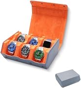 YANHHAN Watch Case for Men - 6-Watch Roll Travel Case & Watch Display,Luxury Watch Box-Leather Wa...