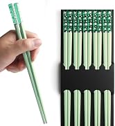 Chopsticks Reusable Dishwasher Safe, AYFDISHS 5 Pairs 9.56 Inches Lightweight Fiberglass Chopstic...