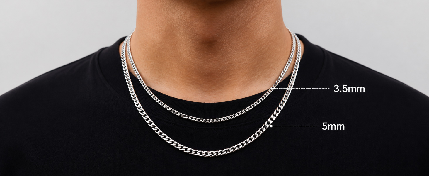 mens 3.5mm cuabn chain
