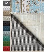 Veken 8x10 Ft Rug Pad Gripper for Hardwood Floors, Non Slip Dark Grey Rug Pads for Area Rugs, Thi...