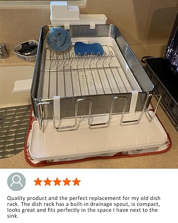 Ewaiira Stainless Steel Dish Racks for Kitchen Counter