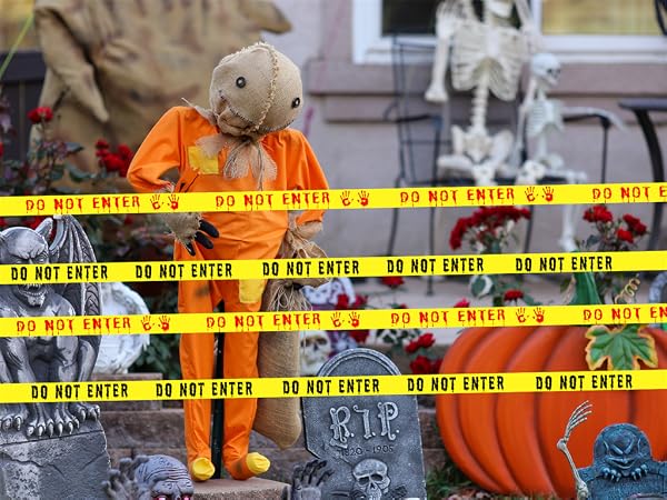 Scary Hazard Warning Tape for Halloween