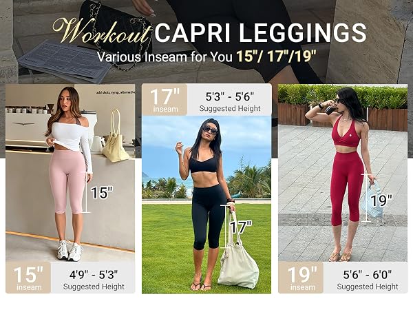Womens Workout Capri Leggings
