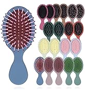 20 Pieces Mini Hair Brush Travel Detangling Brush, Soft Bristles Mini Hair Brush for Kids, Bulk H...