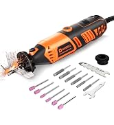 Electric Chainsaw Sharpener Kit 180W Multi-Purpose Rotary Tool | 6 Variable Speeds 8000-35000RPM,...