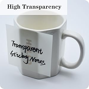 transparent sticky notes, clear sticky notes, translucent sticky notes, clear post it notes