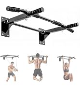 MEDETAYI Pull Up Bar Wall Mounted - Multifunctional Wall Mounted Pull Up Bar for Home Gym, Workou...
