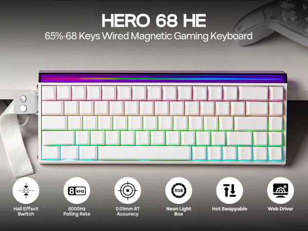 EPOMAKER Aula Hero68 HE Wired Magnetic Gaming Keyboard