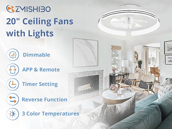 ZMISHIBO CEILING FANS