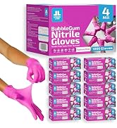 London Labs 4 Mil – Fuchsia Pink Nitrile Gloves – Disposable Latex Free & Powder Free– Chemical R...