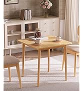 HOOBRO Bamboo Dining Table, 27.6
