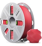 MarsWork Matte Red PLA Filament with Quick-Swap Reusable Spool 1kg (2.2lbs), 1.75mm 3D Printing F...