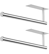 CHIKESI Paper Towel Holder Under Cabinet, Self-Adhesive,No Drilling, Stainless Steel, Wall-Mounte...
