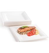 brheez Disposable Plates and Bowls Paper Alternative Heavy Duty 100% Natural Plant Fiber