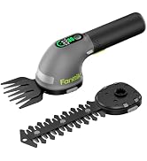 Fanttik Z10 Pro Cordless Hedge Trimmer, 6” Shurbbery Trimmer & 3.5” Grass Shear, Dual-Mode with B...