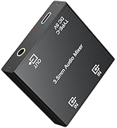 LiNKFOR 3.5mm Audio Mixer, 2-Channel Active Stereo Audio Mixer with Gold-Plated Connectors, Dual ...