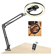 Upgrade Ring Light Overhead,Evershop Selfie Ring Light with Stand and Phone Holder,10”Circle LED ...