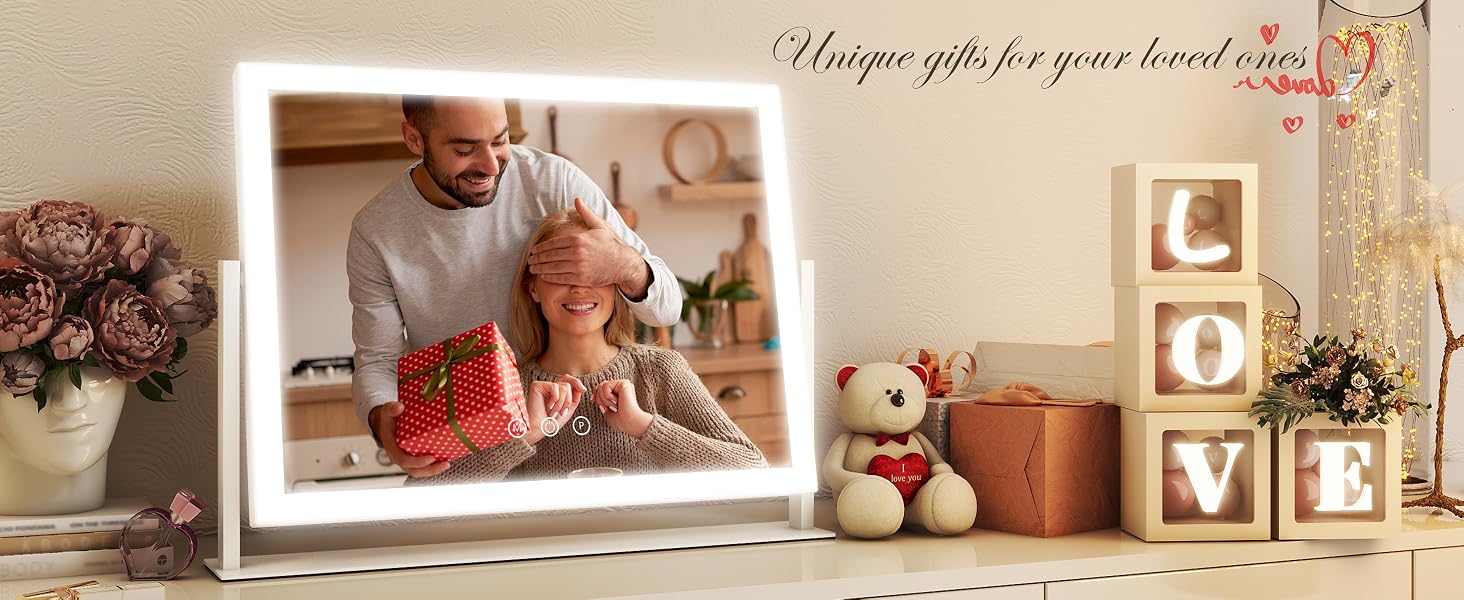Tabletop vanity mirror