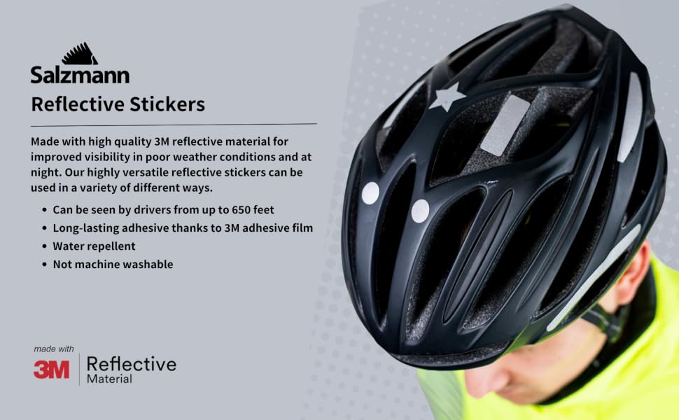 descriptive banner, salzmann reflective stickers