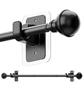 ENJOYBASICS No Drill Curtain Rods for Window 28 to 47 Inches, 5/8 Inch Diameter Renter Friendly D...