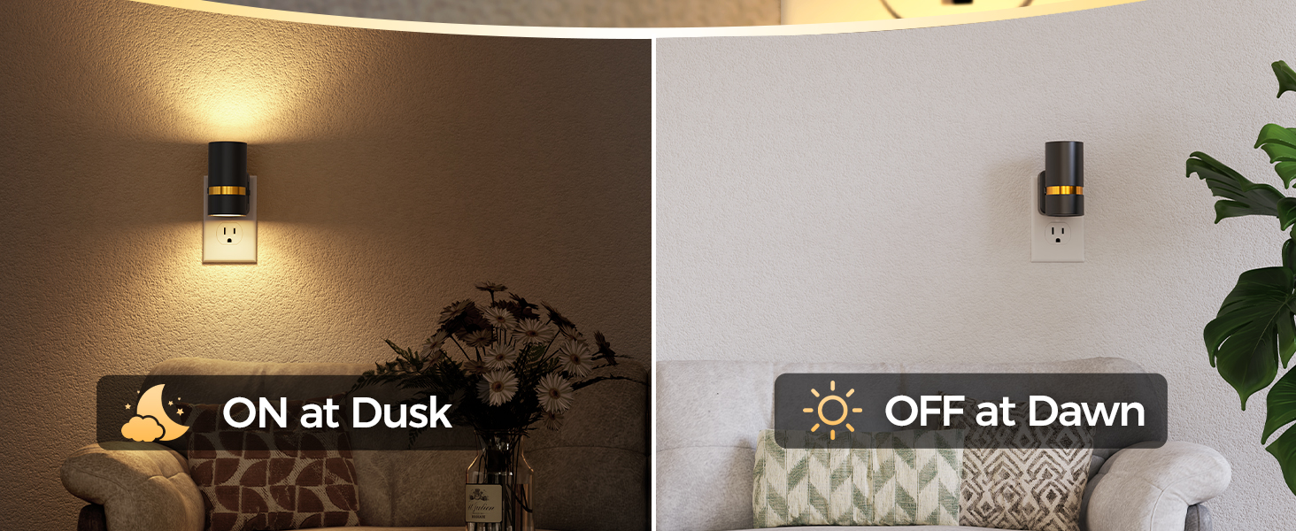 led night light plug into wall