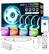 PAUTIX RGB COB LED Strip Light 32.8ft/10m,UL Listed 840LEDs/m 24V Multicolor Flexible Tape Light,...