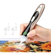 PP OPOUNT Diamond Art Tools, Electric Diamond Painting Pen with Light, 3 Suction & 3 Brightness L...