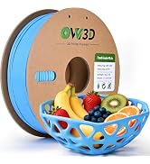 OVV3D PLA Food Safe Filament 1.75mm 1kg for 3D Printing, PLA+ Azure Blue Food Grade 3D Printer Fi...