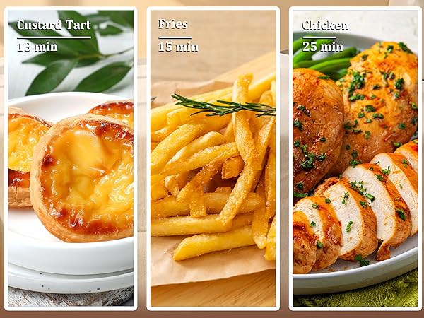 Enjoy golden and irresistible fries at one touch.